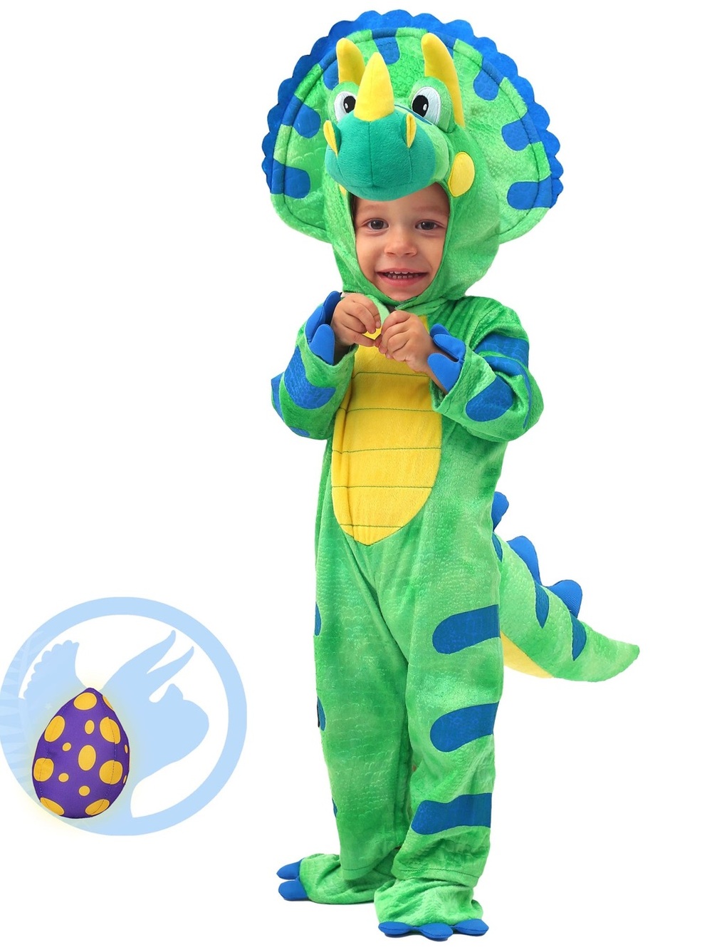 Triceratops Dinosaur Costume, 3T
